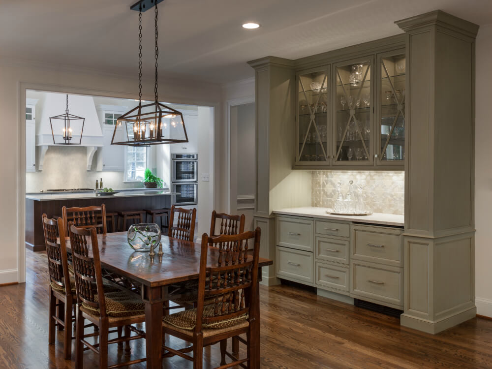 A Traditional Breakfast Room With Custom Cabinetry